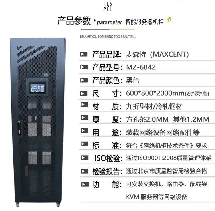 MZ-6842智能機柜2米42U高800深產品參數(shù)